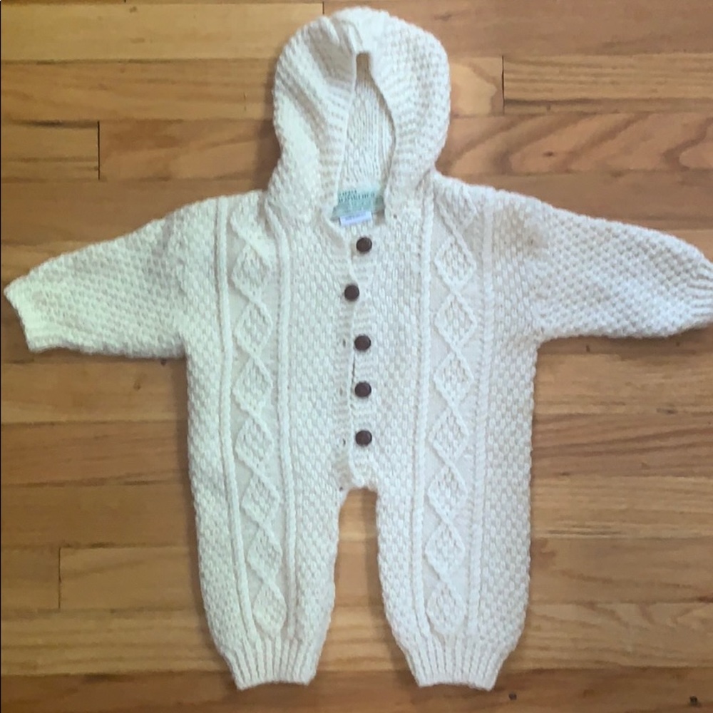 Crana Handknits baby bunting made in Ireland